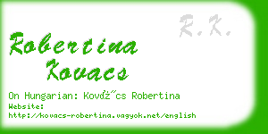 robertina kovacs business card